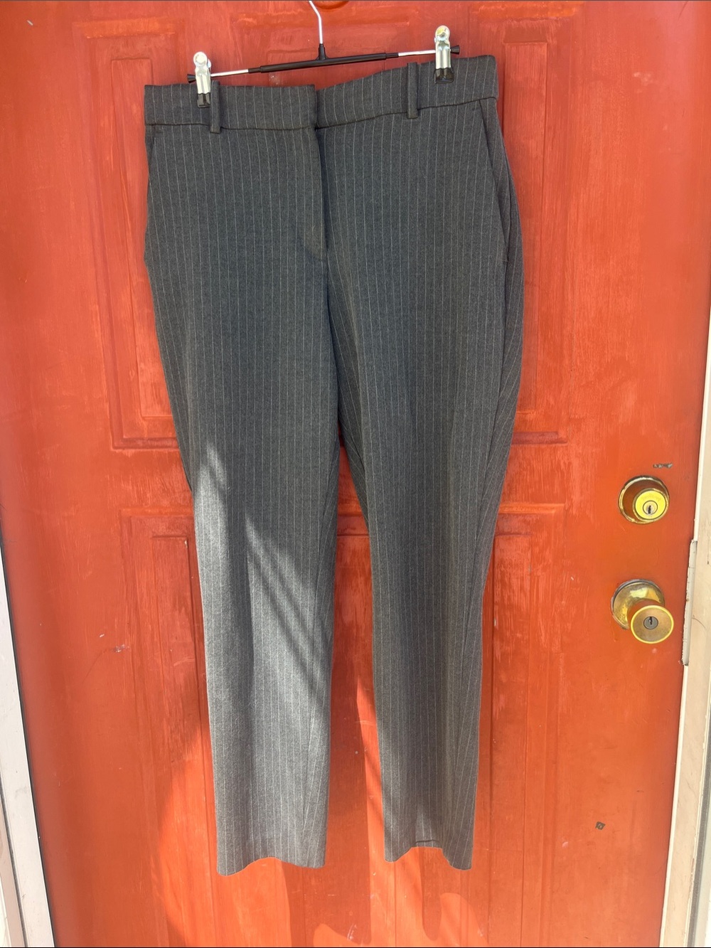 H&M Gray Pinstriped Dress Pants